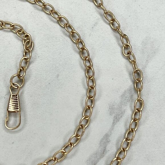 Gold Tone Chain Purse Strap Replacement Crossbody Shoulder Handbag 46" ✨ - Picture 6 of 12